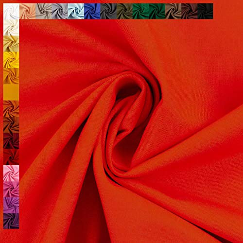 Swafing Baumwollstoff Heide, Uni-Farben, Einfarbig, 100% Baumwolle, hochrot, Standard 100 by Oeko-TEX (50cm x 150cm)