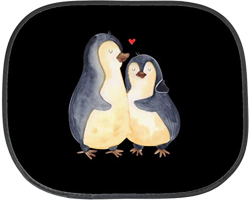 Mr. & Mrs. Panda Auto Sonnenschutz Pinguin umarmen - Geschenk, Sonnenschutz Kinder, Sonnenblende Auto, Sonnenblende, Jahrestag, Sonnenschutz Baby,