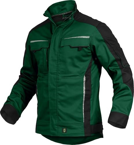 Leib Wächter Flex-Line Herren Arbeitsjacke Bundjacke (4XL, Grün/Schwarz)