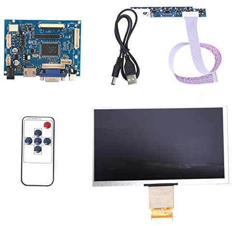 Pantalla LCD TFT de 7 Pulgadas, Kit de Pantalla de Monitor HDMI VGA 1024x600 para Raspberry Pi 3/2