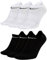 Nike Socken 6 Paar Sneakersocken Füßlinge Socken SX7686,3 Paar Weiss 3 Paar Schwarz,38-42