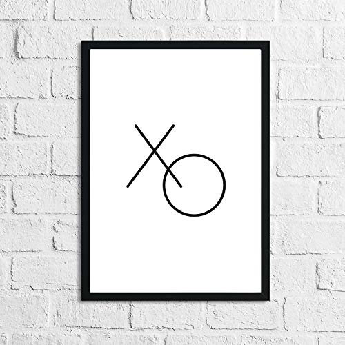 LS Bright Design Schlafzimmer Ankleidezimmer Prints Poster Lustige Zitate Wand für Wohnzimmer Art Decor Geschenke (A4 (210 mm x 297 mm) XOXO_2)