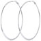PROSTEEL 80mm große Runde Ohrringe für Damen Mädchen Edelstahl flache Creolen Hoop Ohrringe Hoop Earrings trendige Kreolen Schmuck Accessoire