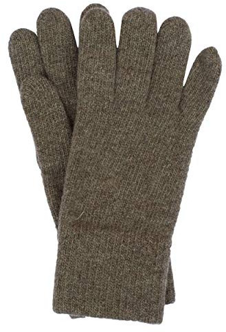 FosterNatur , Damen Wollhandschuhe/Fingerhandschuhe, 100% Wolle extrafine (6,5, Elk)