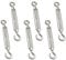 Oneroomone 6 pezzi tenditore M5, Tenditore in Acciaio Inossidabile, Tenditorein con Gancio e Occhiello, Accessori per la Regolazione Della Fune Metallica e Dello Stendibiancheria
