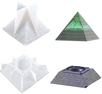 SOBW Pyramid Silikonform, Silikon Aschenbecher Silikonform, Pyramide, DIY Epoxidharz Handwerk Schmuck Silikon Form, Pyramiden Aschenbecher Epoxidharzform