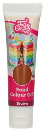 FunCakes Food Colour Gel Braun: Hochkonzentrierte Lebensmittelfarbe für Teig, Sahne, Fondant, Marzipan. Einfache Dosierung. Einzelne Tropfen, um lebendige Farben zu erzeugen. Halal. 30 g.