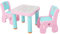 Kinder AktivitäT Tisch und Stuhl Set, Kinder Kunststoff Lern ​​Tisch und Stuhl, Cartoon Cute Game Tisch, Geeignet FüR Garten, Familie, Kindergarten/Pink / 1Table 2Chair