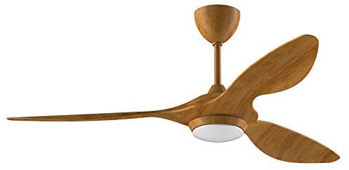reiga Ventilatore da soffitto da 132 cm con telecomando a luce LED dimmerabile Lame moderne Motore reversibile silenzioso, 6 velocità, timer (L‘acero)
