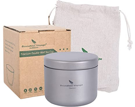 iBasingo Titan Teedose Kaffeedosen 35ml Kleine Tea Caddy Tragbares Mini Blechglas Kaffeepulver Vorratsbehälter Outdoor Reise Kleines Exquisites Salz Pfeffer Gewürzglas Ti3200D