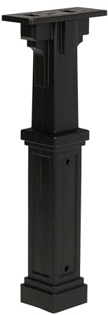 Architectural Mailboxes Grand Haven Plastic Mailbox Post, Compatibility Code A, B, C, D, GHP00BAM, Black