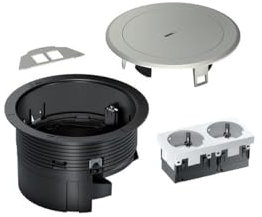 Installationsdose R02, 2xSCHUKO Keystone HAGER BSR02D02