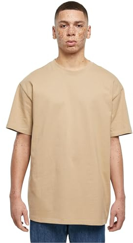 Build Your Brand Herren T-Shirt Heavy Oversize Tee, Basic T-Shirt für Männer, Oversized Fit, Baumwolle, 5XL, unionbeige