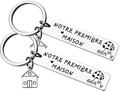 Lumengqi Nouvelle maison Porte-clés Cadeau, Notre première maison 2024, Cadeaux de pendaison de crémaillère, Cadeaux réchauffants pour les couples (3)