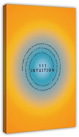 Kunstposter Angel Numbers 111, Leinwand, Poster, Schlafzimmer, Dekoration, Sport, Landschaft, Büro, Raumdekoration, Geschenkrahmen, 50 x 75 cm