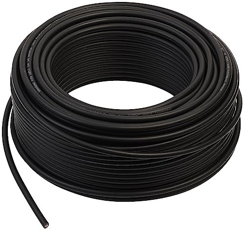 revolt Solarmodul Kabel: Solarkabel mit 1x 6 mm² (10 AWG), 50 m, IP68, bis 1.800 V, schwarz (Photovoltaik Anschlusskabel, Verlängerungskabel, Balkonkraftwerk)