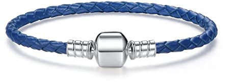 GemKing PAS910-20 pandora leather cord bracelet S925 Sterling Silver bracelet