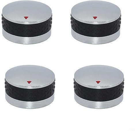 4 Gas Stove Knobs, Gas Stove Control Knob Oven Switch Control Knobs Adaptors Metal Temperature Resistant Practical Replacement Knobs