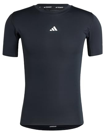adidas Herren Techfit Compression Training Shirt, Black, L