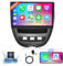 2+64G 10 Wireless Carplay Android Auto Android Autoradio Für Toyota Aygo/Peugeot 107/Citroen C1 2004-2014 mit Touchscreen mit Bluetooth HiFi/RDS/FM Radio + Navi/AHD Rückfahrkamera/CANBUS