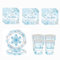 Christmas Party Blue Snowflake Tableware Set Decorations,20 Paper Napkins 16 Paper Cups 16 Paper Plates,Disposable Paper Dinnerware Xmas Decor for Him,Her,Adults Party,Kids Xmas Party Favor Tableware
