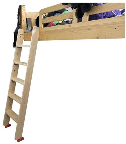 Etagenbettleiter/Ersatzleiter, Universelle Platzsparende Wohnmobilleiter, Hochbett-Schrägleiter Aus Holz for Den Innenbereich Mit Hakenhalterung Und Rutschfesten Füßen (Size : 100cm(39in))
