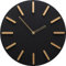 Kare Design Wanduhr Central Park, Schwarz, 30cm Durchmesser, Uhr, Wohnzimmer, rund, Batterie Nicht inklusive