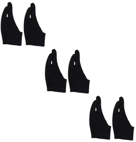 FRCOLOR 6 Pcs Anti-fouling Drawing Glove for Sketch Pen Display Glove Artist Drawing Two Finger Glove Gauntlet 2 Finger Gloves Mittens The Mitten Graphic Tablet Glove Arc Digital Tablet