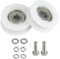 Greenhouse Sliding 30mm Door Roller Kit with Stainless Steel Screws Long-lasting Replacement Wheels for Garden Glass Doors Shower Enclosures Includes 2 Wheels 2 M6*22 Screws 4 Spacers