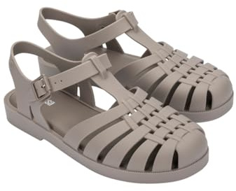 Melissa Possession Jelly Sandal for Women - The Original Jelly Shoe, Fisherman's Sandal with Adjustable Strap and Side Buckle, Matt Beige, 7 UK