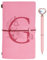 Initialen PU Leder Notizbuch mit Stift, Rosa Nachfüllbar Tagebuch für Frauen Mädchen, Reisetagebuch Skizzenbuch Notebook Geschenk für Freundin Schwestern Lehrer Abschluss Geburtstag Weihnachten G