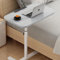 Adjustable Overbed Table for Hospital Bed - Overbed Laptop Table, Wheels, Grey