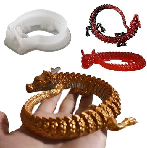 Moule rond en forme de dragon en forme de dragon en forme de diamant - Moule en silicone pour décoration d'intérieur - Moule en forme d'animal 3D