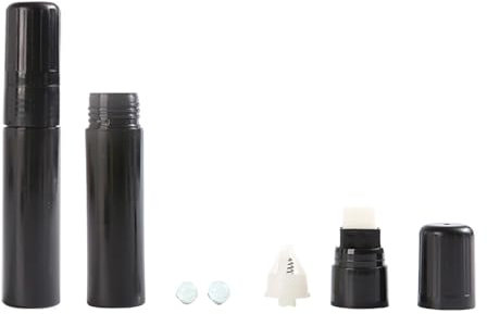 Lot de 2 stylos de peinture vides rechargeables noirs crayon acrylique marqueur vide de 15 mm pointe plate stylo blanc dessin