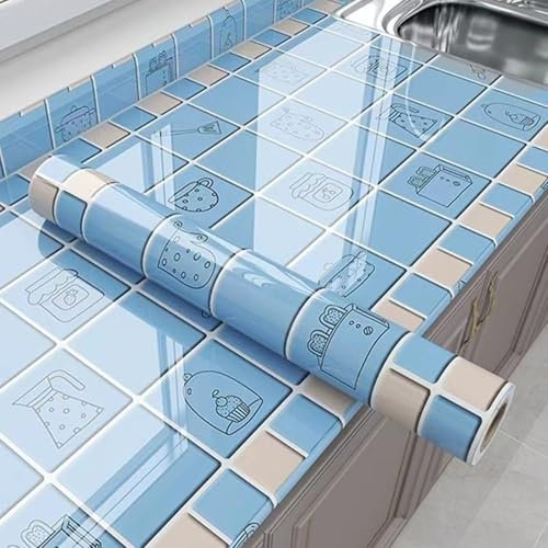 WJYWX Küchentapete, Ölbeständiger Aufkleber for Spritzschutz, Aluminiumfolie, Ölbeständiges Selbstklebendes Papier, Silberne Schrankauskleidung, for Abziehen Und Aufkleben, Spritzschutz(F,60cmx3m)