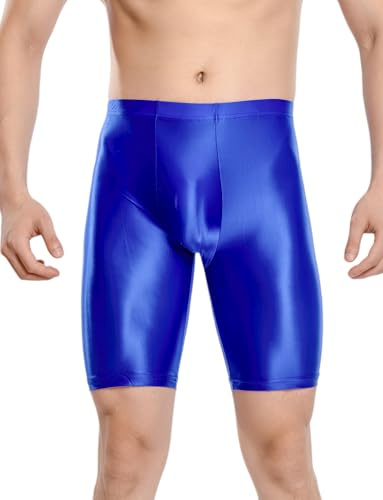Ausing Herren Glänzende Boxershorts Glitzer Leggings Sporthose Kurz Unterhosen Männer Sexy Boxer Herren Shorts Laufhose Eng Kompressionsshorts M-2XL