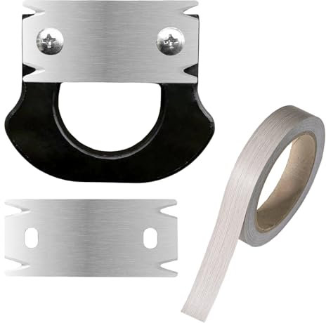 Rifilatore per Legno, con 1 Lama di Ricambio e 10 m di Nastro Adesivo per Bordi, Taglierina Manuale Ergonomica per Bordi di Impiallacciatura per Legno PVC ABS (Argento)