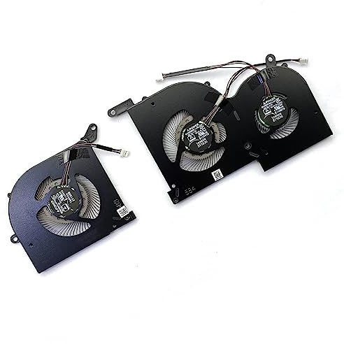 New CPU+GPU Cooling Fan for MSI Stealth GS66 WS66 11UG 11UE 11UH 11UMT 11UKT MS-16V4, P/N: BS5005HS-U4Q(16V4-CPU) BS5005HS-U3J(16V4-G-CW), only fit for Intel 11th Gen CPU Version