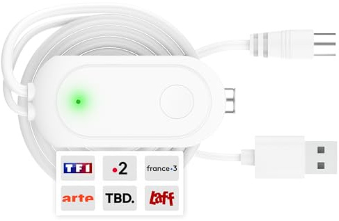 TV Booster Aerial Amplifier USB Powered Signal Enhancer with Short and Long Coax Cable for Freeview Reception Stable Channels Low Interference 1m USB Cable 0.3m TV Lead