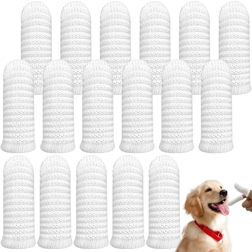 Spazzolino per Cani,30 Pezzi Spazzolini da Dito per Cani,Cuccioli, Gatti