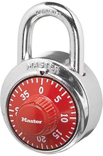 Master Lock 1504D Cadenas à combinaison pour casier Rouge