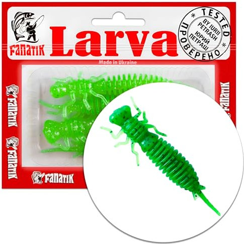 FANATIK Larva 1.6 2 2.5 3 3.5 4.5 4-11cm Gummiköder Gummifisch mit Aroma Fanatic Jig Soft Bait Lure Kunstköder Angeln Köder Gummishad Baitz Lures Twister (026, 3.5)