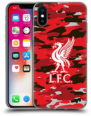 Head Case Designs Officially Licensed Liverpool Football Club Club Colourways Liver Bird Camou Gel Case [Military Grade Protection] Compatible With Apple iPhone X/iPhone XS