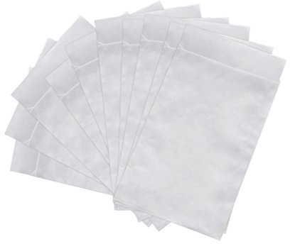 Logbuch-Verlag 50 mini Papiertüten weiß 5,5 x 11,7 cm kleine Papier Tüten Flachbeutel Verpackung Umschlag für kleine Geschenke