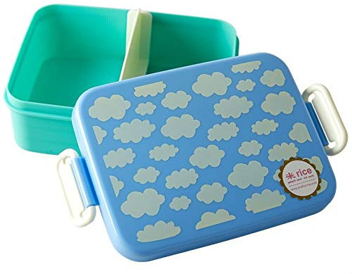 RICE Lunchbox mit Trenner blau Wolken