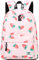 Mygreen Rucksack für Teenager, modisches Erdbeer-Muster, Laptop-Rucksack, College-Tasche, Umhängetasche, Tagesrucksack, Büchertasche, Reisetasche, Rosa