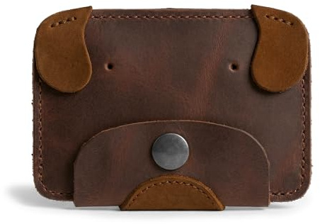 Hide & Drink, Leder-Hundegeldbörse/Münzbeutel/Geldbörse/Zubehör/Kartenhalter/niedliche Geldbörse, handgefertigt, Bourbon Brown