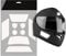 Autodomy Reflektierende Aufkleber für Motorradhelm 9 Stück | Reflektoren Helm Wetterfest & UV Beständig | Helm Reflektor Aufkleber Frankreich Racing Design (Weiß/Silber Reflektierend)
