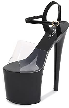BeAUZQ Tacco Alto da Donna 20 cm Tacchi Alti Sexy Spogliarellista Performance sul palco Pole Dance Tacchi Alti Discoteca Party Dance Tacchi Alti Taglie Forti Unisex