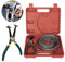 aleawol 15 tlg Kolbenring Spannband Satz, Kolbenringspannband Set mit 14 Spannbänder 62-140 mm und 1 Zange, Auto Motor Kolbenring Kompressor Zange Set Werkzeug Kolbenspannband